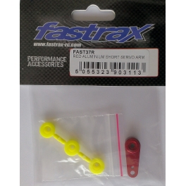 Fastrax Aluminium Short Servo Arm, Red