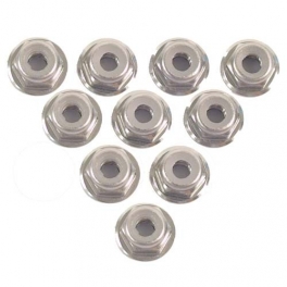Yeah Racing Tuercas Aluminio 3mm con Freno y Labio (flanged) Color Titanio