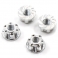 Yeah Racing Tuercas 4mm Aluminio con Freno Dentado color Plata