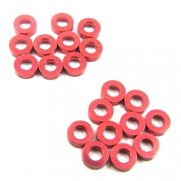 Yeah Racing Aluminium M3 Flat Washer 2mm Red