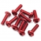 Yeah Racing Aluminium 7075 3x10mm Button Head Screws 10pcs Red