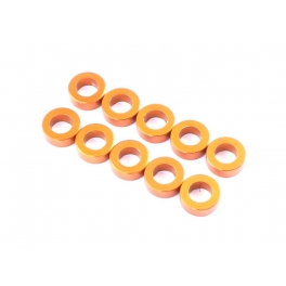Destiny Espaciadores 3x5,5x2,5mm de Aluminio (Naranja), 10pcs