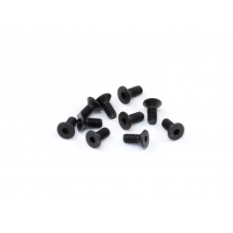 Destiny Tornillos M2,5x6 de Cabeza Plana, 10pcs
