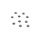 Destiny Espaciadores de Aluminio 2,5x5,5x0,5mm (Negros), 10pcs