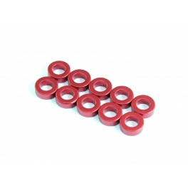 Roche Espaciadores 3x5,5x2mm de Aluminio, Rojo