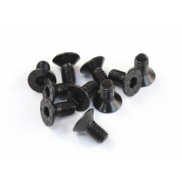 Roche Tornillos M3x6mm de Cabeza Plana, 10 pcs