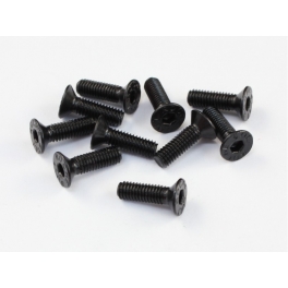 Roche Tornillos M3x10mm de Cabeza Plana, 10 pcs