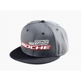 Roche World Champion Commemorate Hat, Flat Bill, Gray/Black