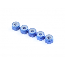 Radtec Tuercas de Aluminio con Freno M3x5.5, Azul, 5 pcs