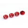 Radtec Arandelas Avellanadas de Aluminio, Rojo, 4 pcs