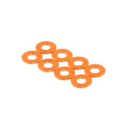 Radtec Espaciadores de Amortiguador 3x7x0.5mm, Naranja, 8 pcs