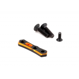Radtec Aluminum Front Body Post Mount Set for XRAY X1, Orange/Black