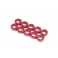 Radtec Espaciadores de Aluminio 3x5.5x1.5mm, Rojo, 10 pcs