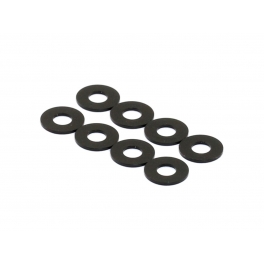 Radtec Espaciadores de Amortiguador 3x7x2.0mm, Negro, 8 pcs