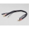 Radtec 3 in 1 Charger Cable, 12 AWG Flex Black Wires, 4+5mm Plug and receiver plug