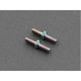 Radtec M3x15mm Titanium Turnbuckle, Rainbow Color, 2 pcs