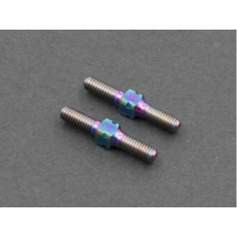 Radtec M3x20mm Titanium Turnbuckle, Rainbow Color, 2 pcs