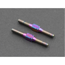 Radtec M3x30mm Titanium Turnbuckle, Rainbow Color, 2 pcs
