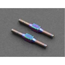 Radtec M3x27mm Titanium Turnbuckle, Rainbow Color, 2 pcs