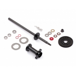Roche Rapide P10W Ball Differential Set, Lightweight Steel Axle, Black