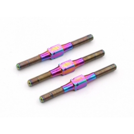 Roche Titanium Turnbuckle Set for Rapide F1 (3 pcs), Rainbow Color